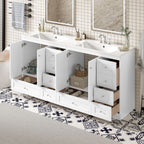 Shaker Free Standing Bathroom Vanity Cabinet & Sink, Soft Close Drawers, Soft Close Doors
