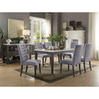 Merel - Dining Table - White Marble Top & Gray Oak