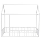 Metal Bed House Bed Frame With Fence