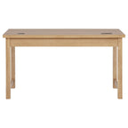 Vermes 55-inch 3-drawer Writing Desk with Power Outlet Light Ash