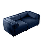 Stylish Sofa With Storage Seat And Cylindrical Backrest