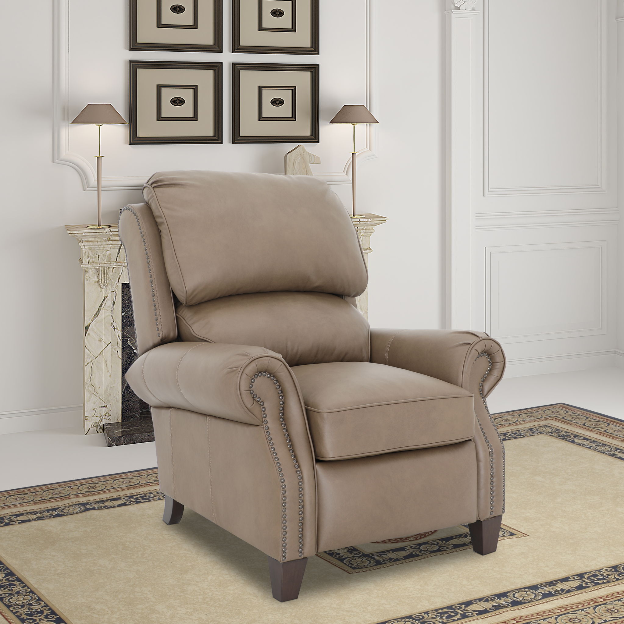 Churchill - Push Thru The Arm Recliner - Cabernet