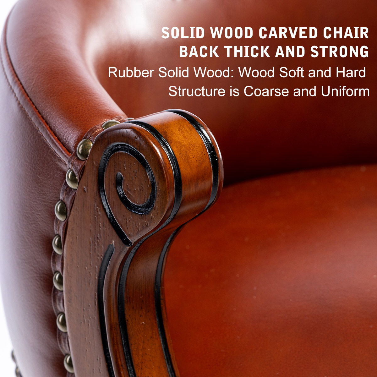 29.5'' Cow Top Wooden Bar Stool, 360 Degree Swivel Bar Height Chair With Backs For Home Kitchen Counter