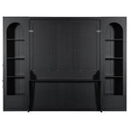 French Style Murphy Platform Bed With Shelf, Side Cabinets, Drawers And LED