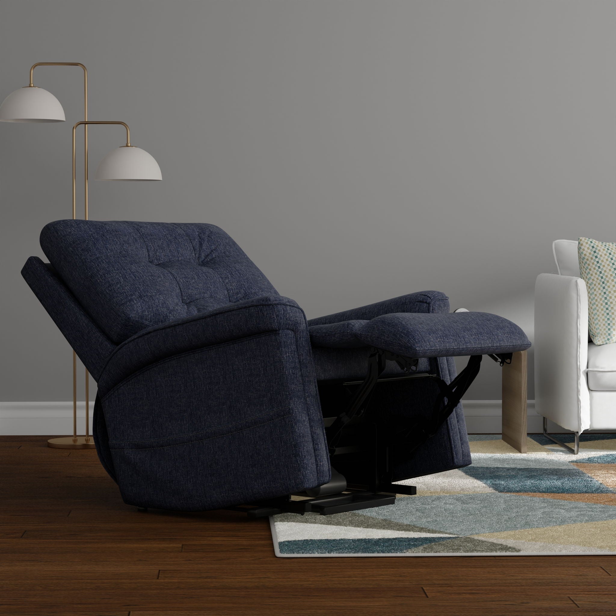 Velour - Power Lift Chair - Blue
