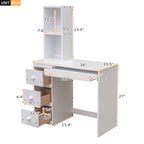Loft Bed With Stand Alone Bed, Storage Staircase, Desk, Shelves, And Drawers