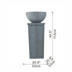 Zen Bowl Water Fountain, Outdoor Bird Feeder / Bath Fountains, Relaxing Water Feature For Garden