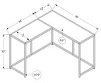 Corner Accent Console Table For Entryway, Contemporary & Modern - Black