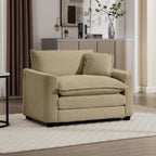 Modern Classic Fabric Single Chair Deep Seat Sofa With Pillow