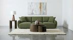Elysia Chenille Upholstered Modular Lounge Sofa Green