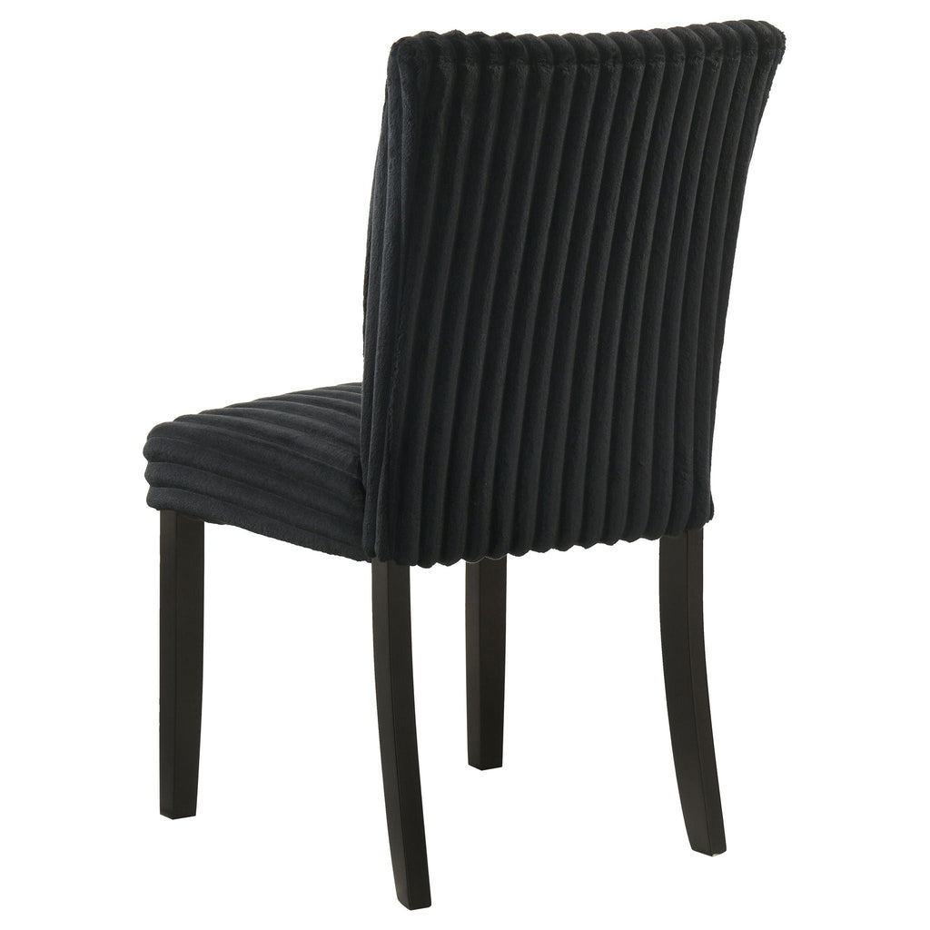Dermott Upholstered Parson Dining Side Chair Black (Set of 2)
