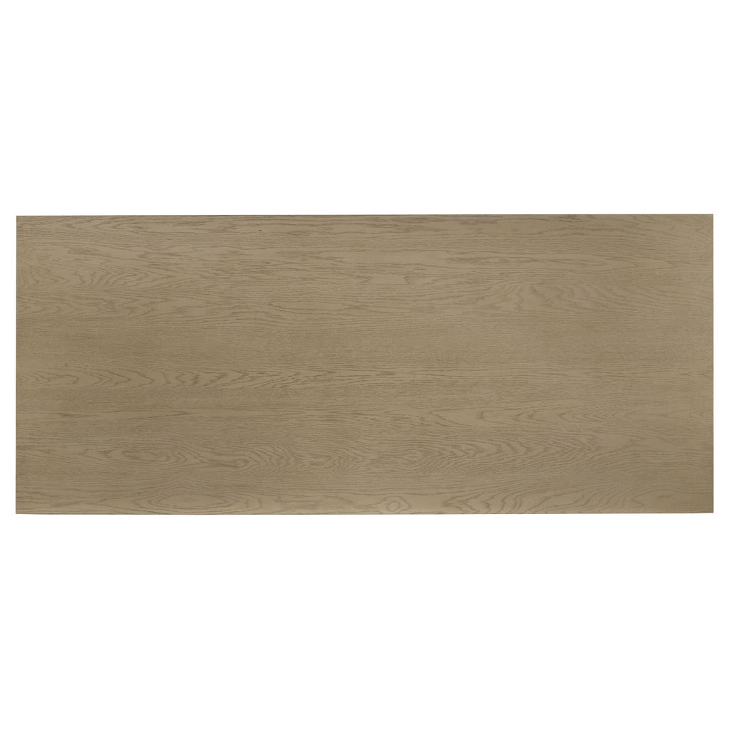 Decker 7-piece 82-inch Rectangular Dining Set Cream and Natural Oak