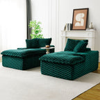 Double Chaise Lounge With Full Compressed Sponge