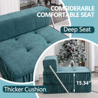 Folding Sofa With Removable Back Cushion, Convertible Futon Sleeper Chair