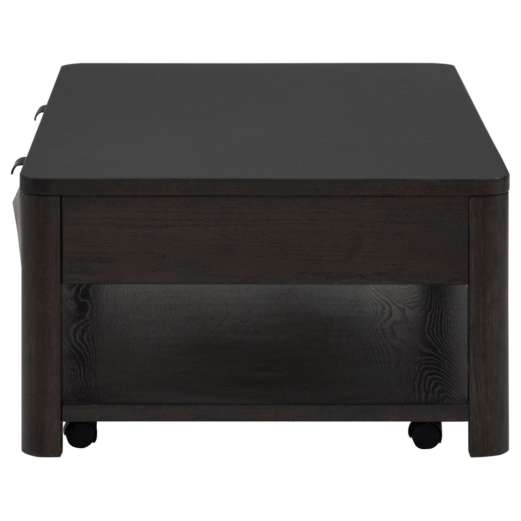 Marcelo Wood Coffee Table with 2 Drawers and Shelf Coffee