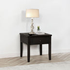 Concord 1-drawer Square End Table Distressed Java