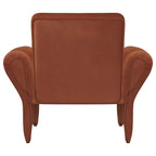 Liana Upholstered Roll Arm Accent Armchair Rust Orange