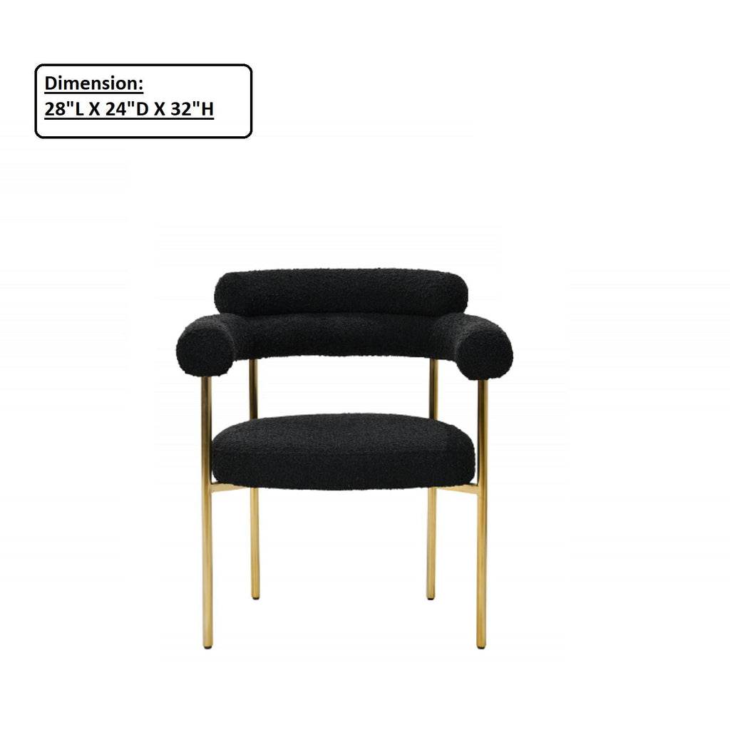 Upholstered Accent Dining Chairs With Armrests (Set of 2)
