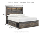 Drystan - Panel Bookcase Bed