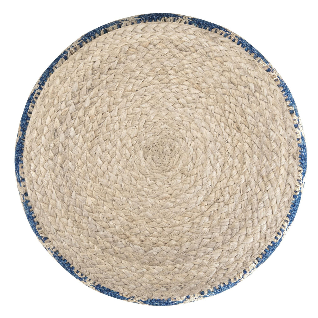 Edgeley - Handcrafted Round Pouf