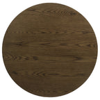 Kessler Round Sculptural Wood Coffee Table Brown