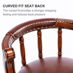Swivel Cow Top Wooden Bar Stool, 360 Degree Swivel Bar Height Chair With Backs For Home Kitchen Counter