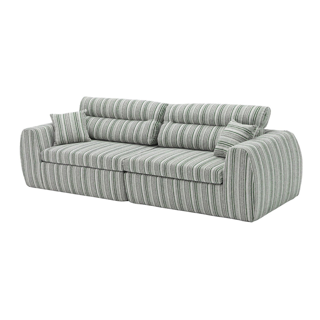 3 Seater, Couch With Throw Pillows For Living Room