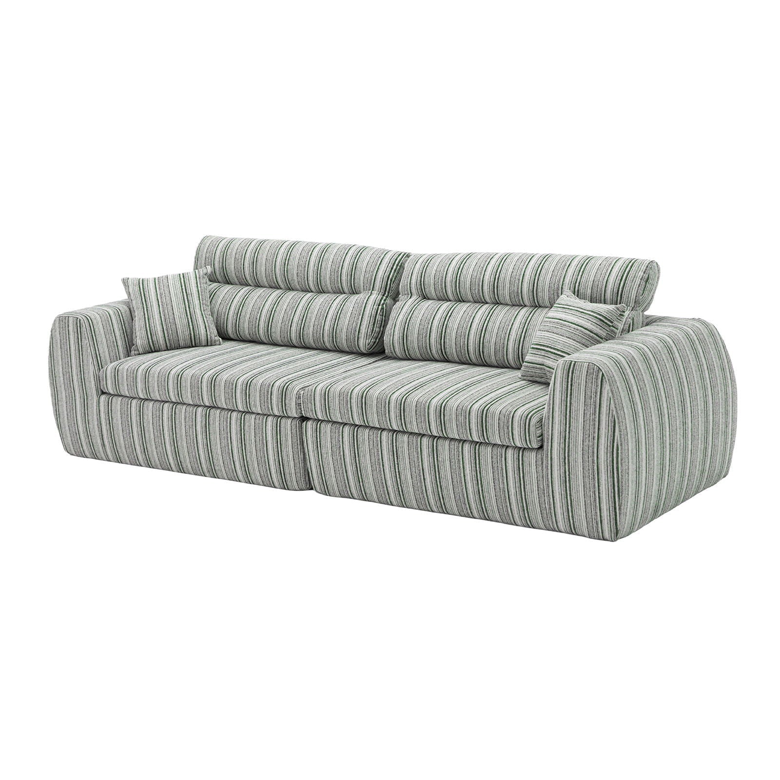 3 Seater, Couch With Throw Pillows For Living Room