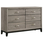 Valen 6-drawer Bedroom Dresser Cabinet Light Taupe