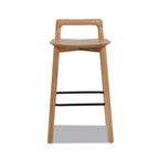 Sven - Modern Minimalist Low Back Counter Stool - Natural Blonde Ash