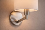Nebula - Base Wall Lamp With Rotary Switch Shade - Brushed Nickel / Silver / White