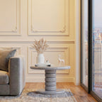 Stacked Cobblestone End Table