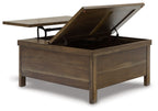 Moriville - Lift Top Cocktail Table - Grayish Brown