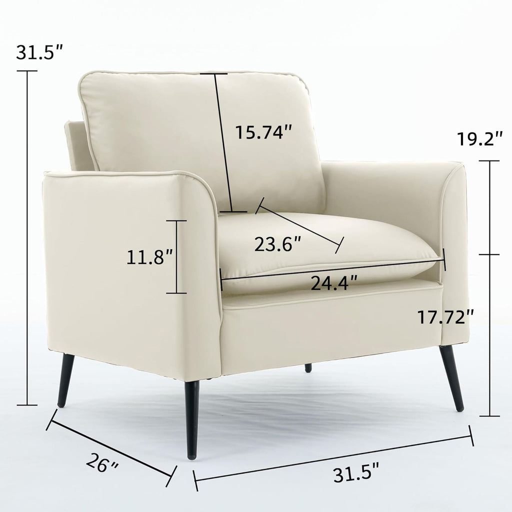 Nordic Retro Light Luxury Upholstered Sofa Chair