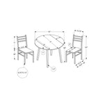 3 Pieces Dining Table Set, Small, Drop Leaf, Contemporary & Modern