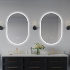 Smart Wall Mounted LED Touch Screen Mirror With Anti-Fog Function And Adjustable Lighting