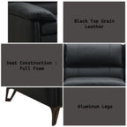 Eilene - Chair - Black Top Grain Leather