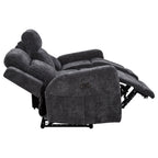 Kennett 3-piece Chenille Power Reclining Sofa Set Dark Grey