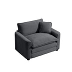 Modern Classic Fabric Single Chair Deep Seat Sofa With Pillow