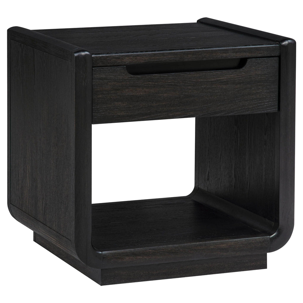 Leandro 2-piece Wood Coffee and End Table Set Burnished Black