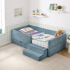 Safe Kids Bed With Guardrails And Storage