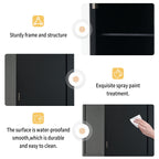 Tall Bathroom Storage Cabinet With Glass Doors, Free-Standing, Two Drawers, And Adjustable Shelves, Board, Painted Perfect For Displaying Your Favorite Items