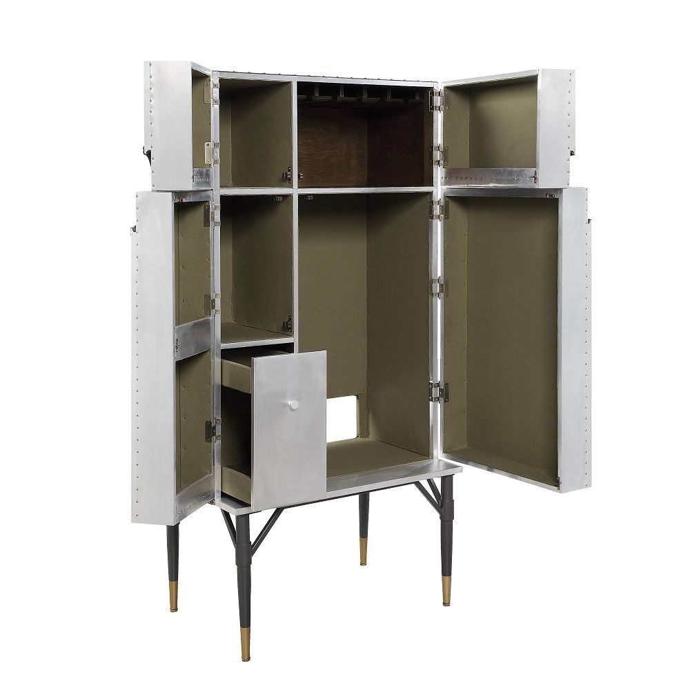 Yoela - Wine Cabinet - Leather & Aluminum
