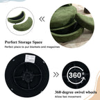 360° Swivel Accent Barrel Chair With Storage Ottoman & 4 Pillows, Modern Leisure Chair Round Accent For Living Room