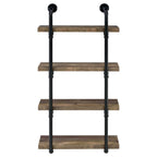 Elmcrest 24-inch 4-shelf Wall Bookshelf Rustic Oak