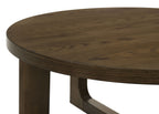 Kessler Round Sculptural Wood End Table Brown