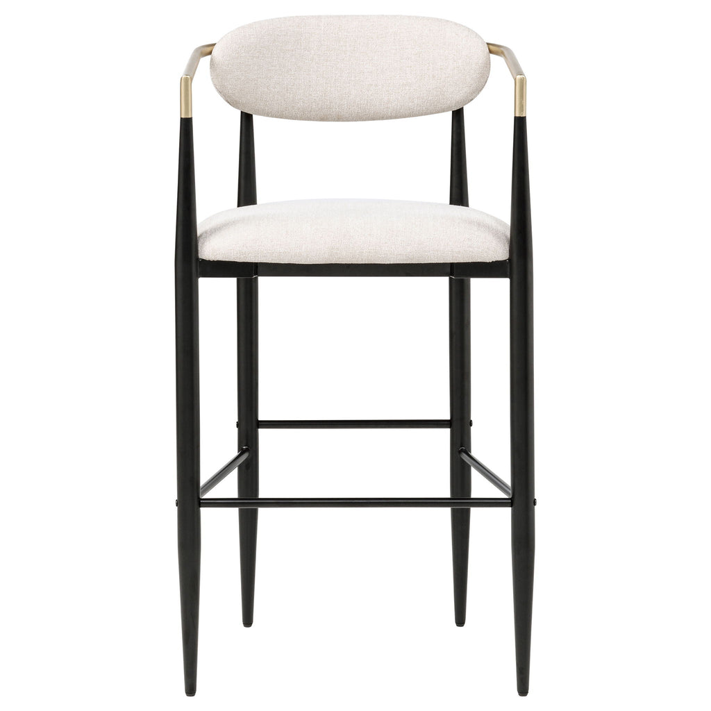 Tina Fabric Upholstered Bar Chair Beige (Set of 2)