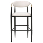 Tina Fabric Upholstered Bar Chair Beige (Set of 2)