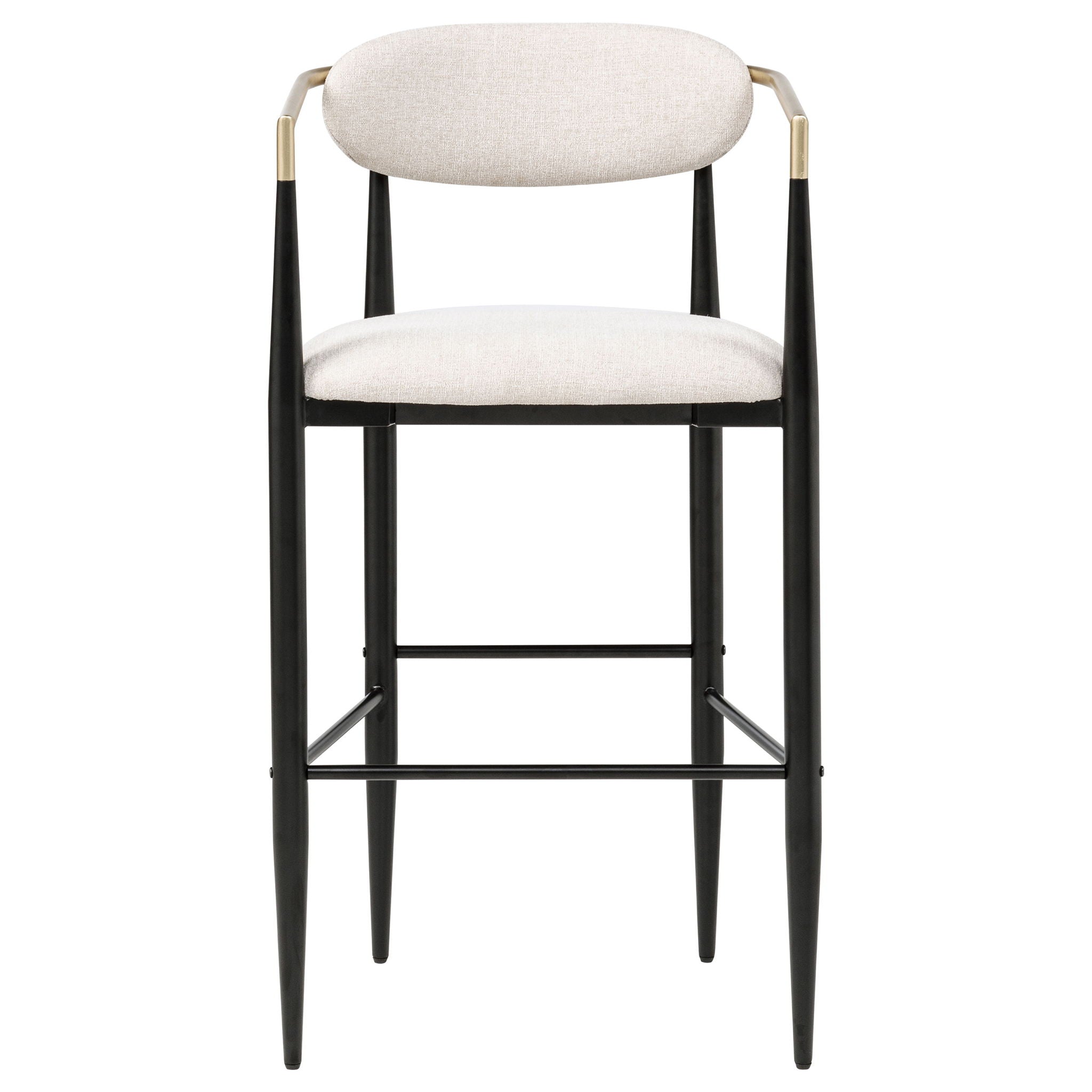 Tina Fabric Upholstered Bar Chair Beige (Set of 2)