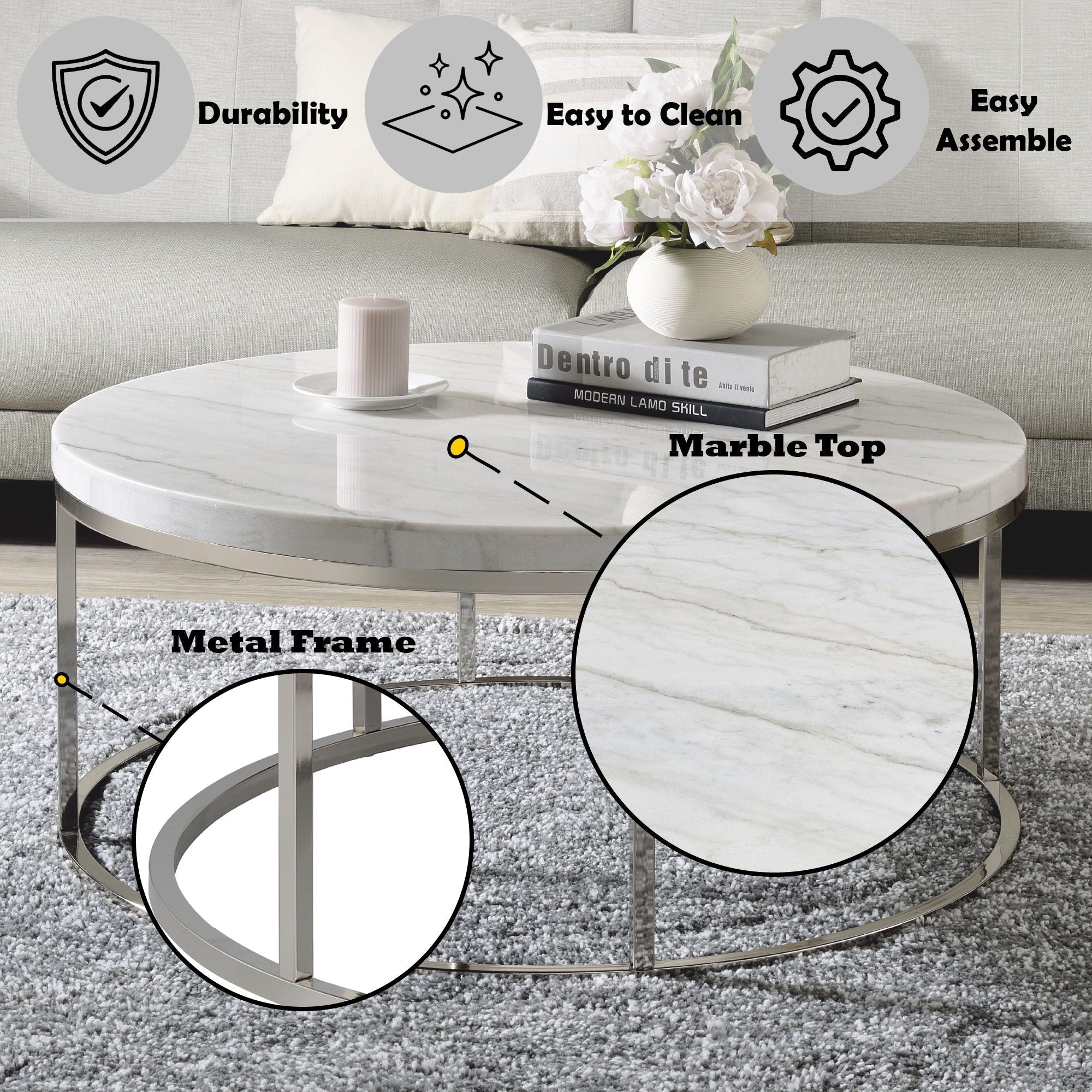 Zaidee - Coffee Table - White